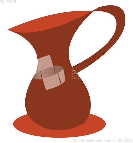 Image of A red water jug vector or color illustration