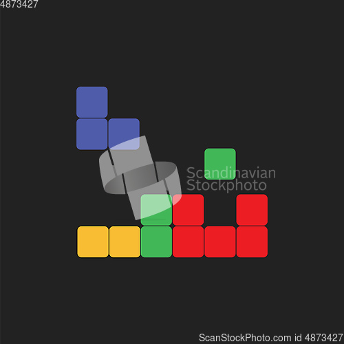 Image of Clipart of Tetris the world\'s most favorite puzzle game vector o