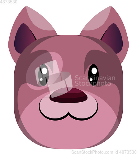 Image of Adorable purple dog vector illustartion on white background