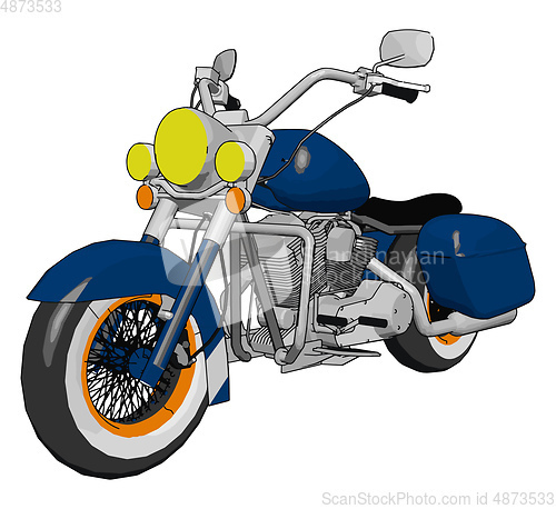 Image of A bicycle Motorcycle vector or color illustration