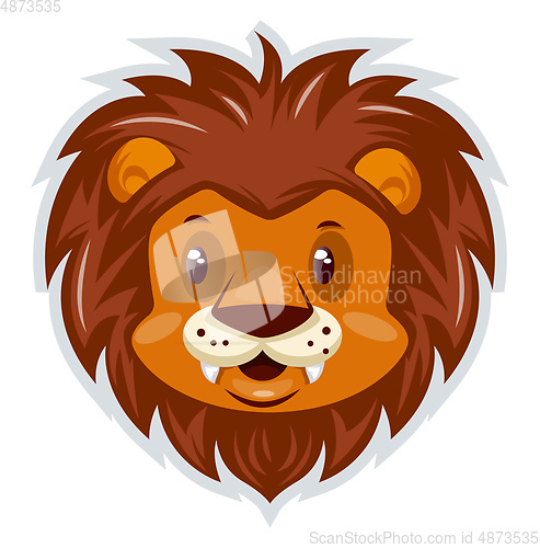 Image of Lion, vector color illustration.