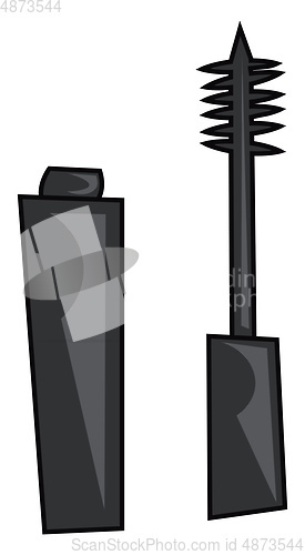 Image of A cartoon black-colored mascara/Eyeliner vector or color illustr