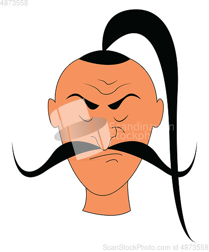 Image of A serious rogue bothered vector or color illustration