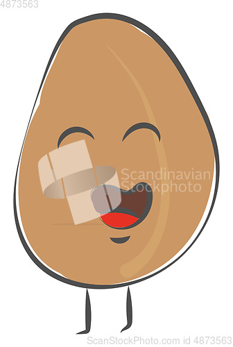Image of Emoji funny happy egg vector or color illustration