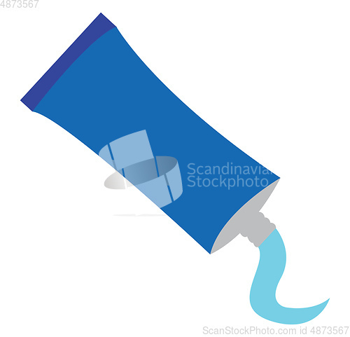 Image of A blue colored-tooth paste to brush the teeth vector color drawi