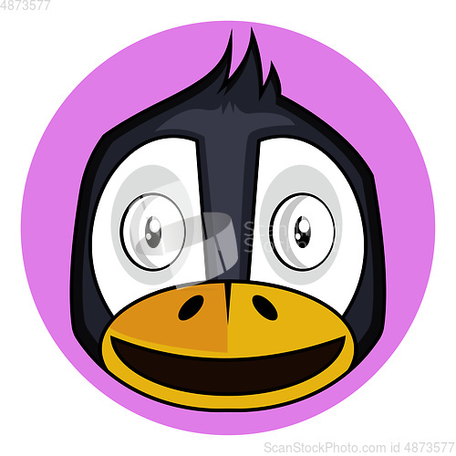 Image of Happy cartoon penguin vector illustration on white background