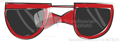 Image of A stylish red glass vector or color illustration