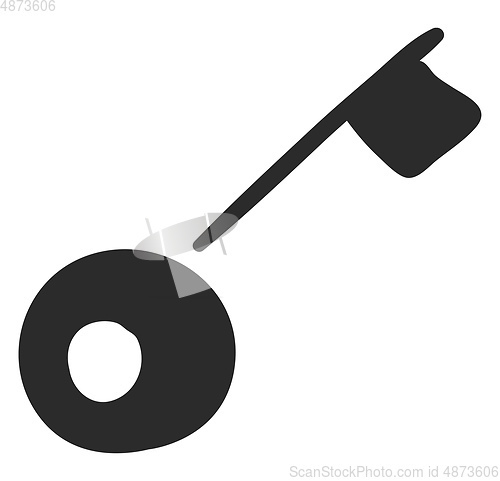 Image of Key icon/Black key vector or color illustration