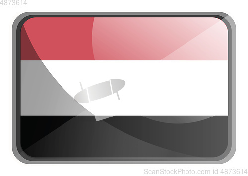 Image of Vector illustration of Yemen flag on white background.