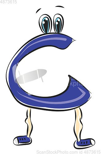 Image of Letter C alphabet emoji vector or color illustration