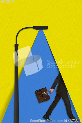 Image of Modern design. Contemporary art collage with paper elements.