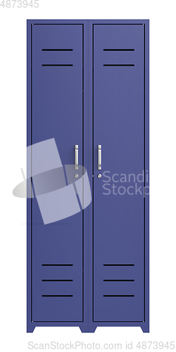 Image of Blue metal lockers