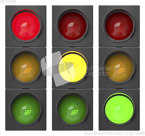 Image of Set of traffic lights