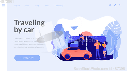 Image of Road trip concept landing page