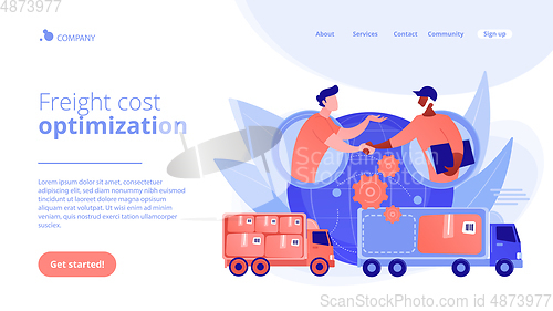 Image of Collaborative logistics concept landing page