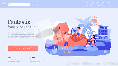 Image of Family vacation concept landing page