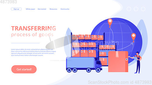 Image of Transit warehouse concept landing page