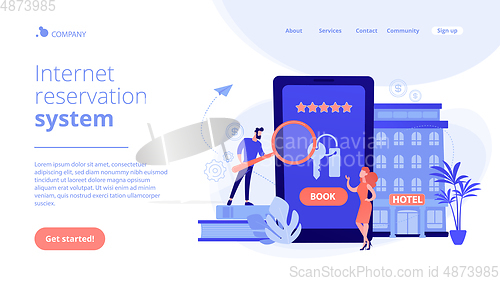 Image of Booking hotel concept landing page