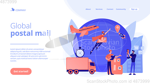 Image of Express delivery service concept landing page.