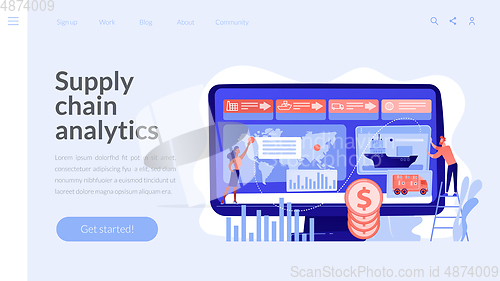 Image of Supply chain analytics concept landing page