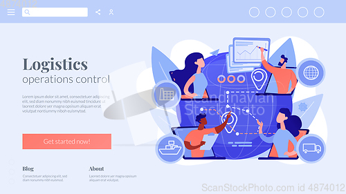 Image of Supply chain management concept landing page