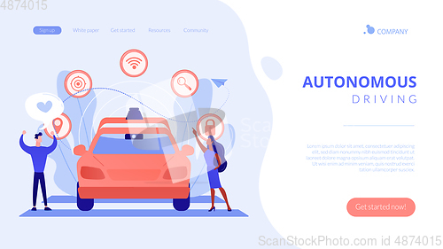 Image of Autonomous driving concept landing page.