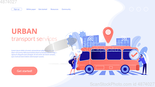 Image of Autonomous public transport concept landing page.