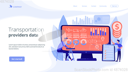 Image of Supply chain analytics concept landing page