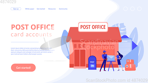 Image of Post office concept landing page