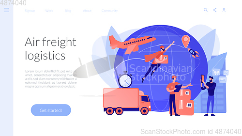 Image of Express delivery service concept landing page.