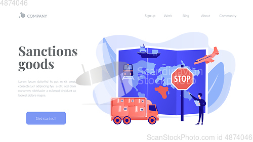 Image of Embargo regulation concept landing page