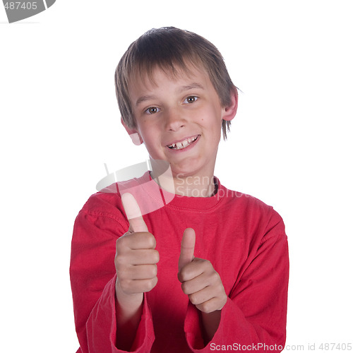 Image of boy thumbs up