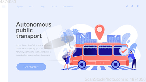 Image of Autonomous public transport concept landing page.