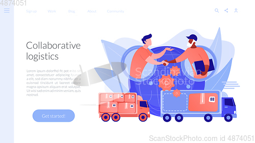 Image of Collaborative logistics concept landing page