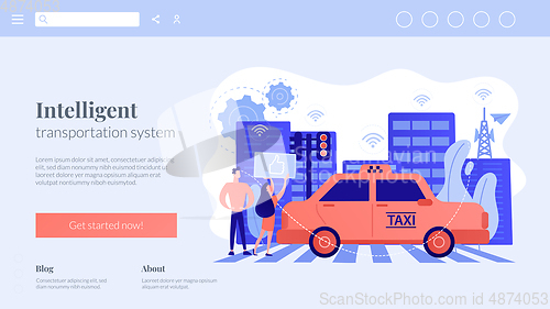 Image of Intelligent transportation system concept landing page.