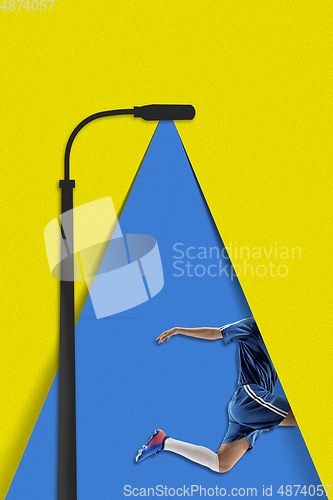 Image of Modern design. Contemporary art collage with paper elements.