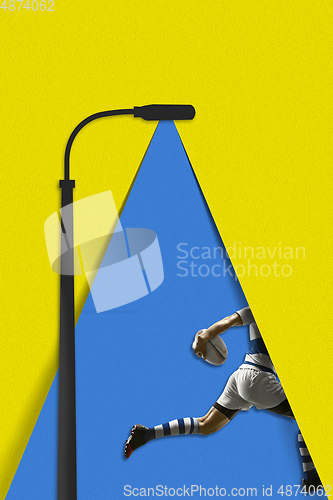 Image of Modern design. Contemporary art collage with paper elements.