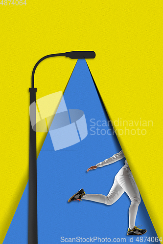 Image of Modern design. Contemporary art collage with paper elements.