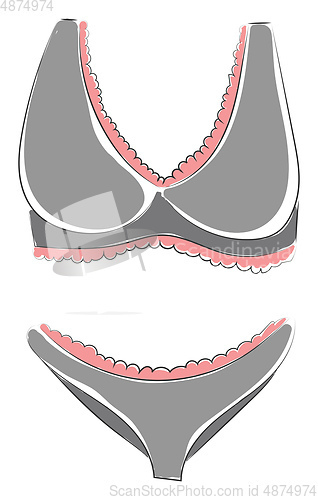 Image of A comfy bra and coward vector or color illustration