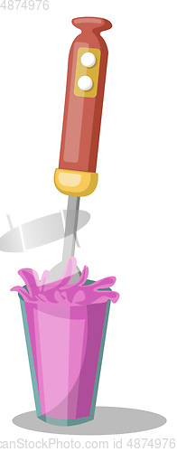 Image of Hand mixer vector color illustration.