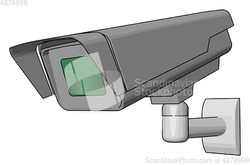 Image of A CCTV camera vector or color illustration