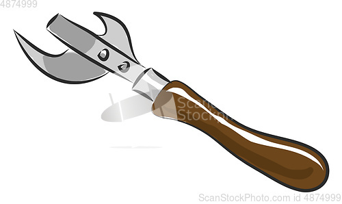 Image of A bottle opener vector or color illustration