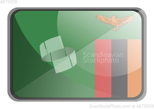 Image of Vector illustration of Zambia flag on white background.