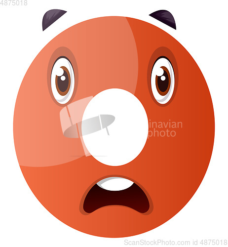 Image of Red letter O vector illustration on white background