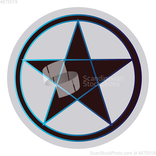 Image of Wicca star symbol vector illustration on a white background