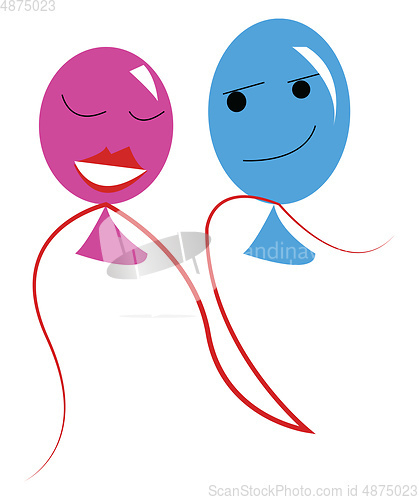 Image of Balloons vector or color illustration