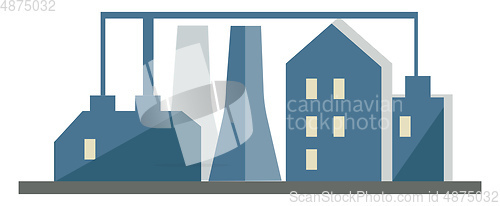 Image of Industrial clipart with factories vector or color illustration