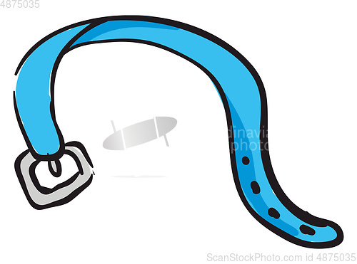 Image of A blue belt vector or color illustration