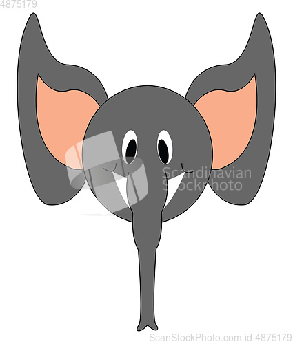 Image of Cartoon elephant vector illustration 