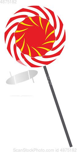 Image of Candy with a stick called lollipop vector color drawing or illus